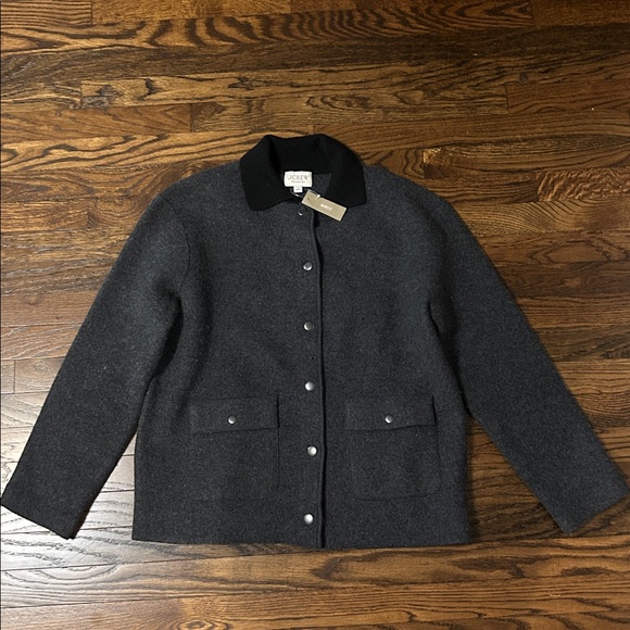 Jcrew Collection Barn Jacket Sweater Coat in Boiled Wool NWT - Picture 7 of 9